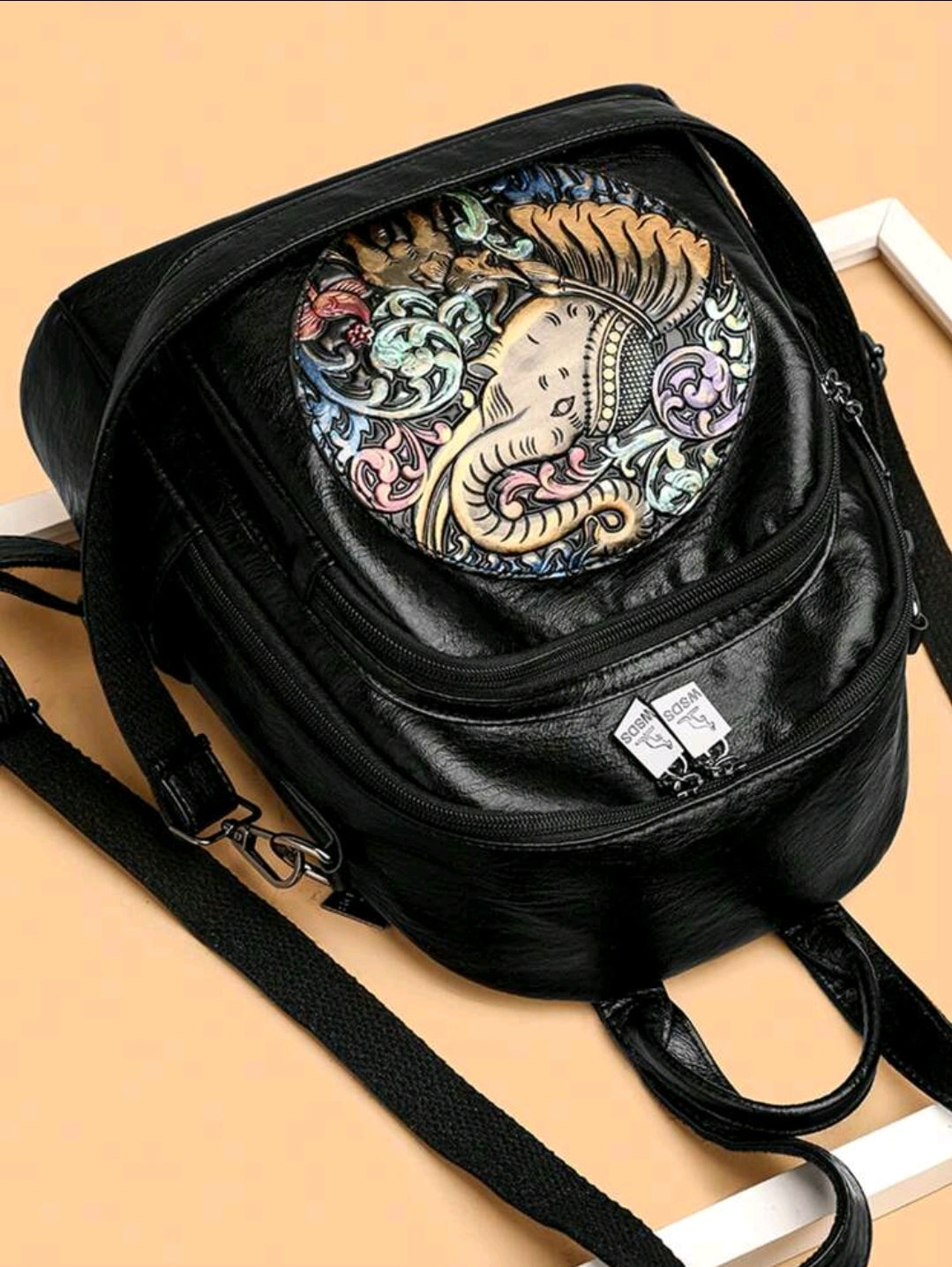 2025 Sacs à dos avec imprimé éléphant, sacs à dos en cuir de haute qualité de couleur unie, marque de luxe pour femmes, sacs de voyage Mochilas
