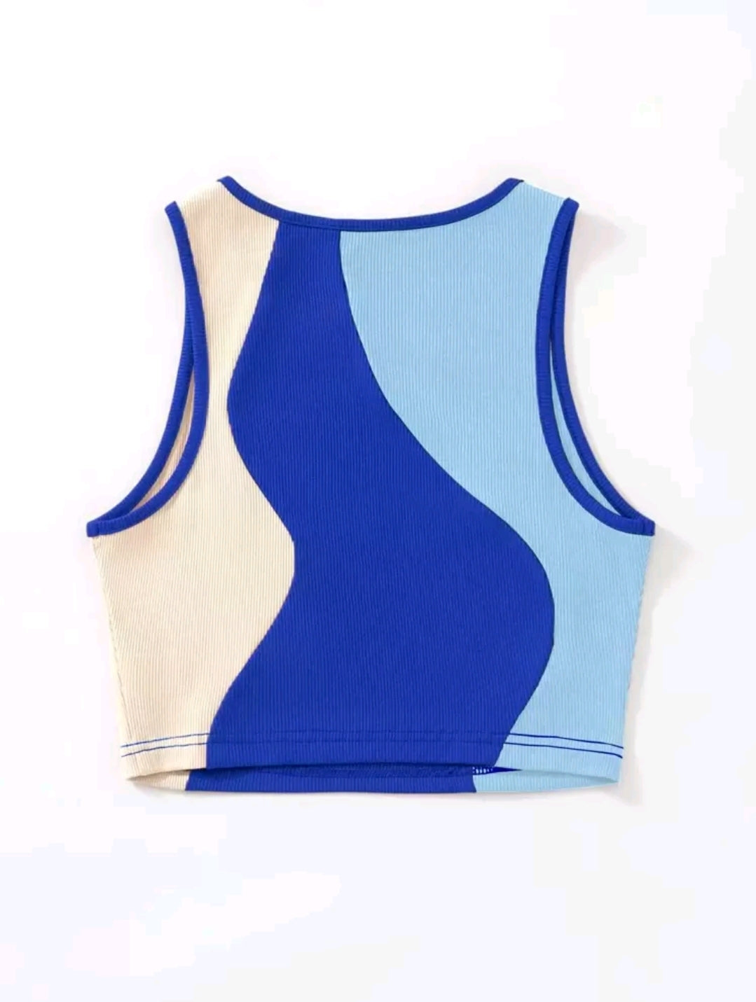 Flirla Top sans manches à blocs de couleurs