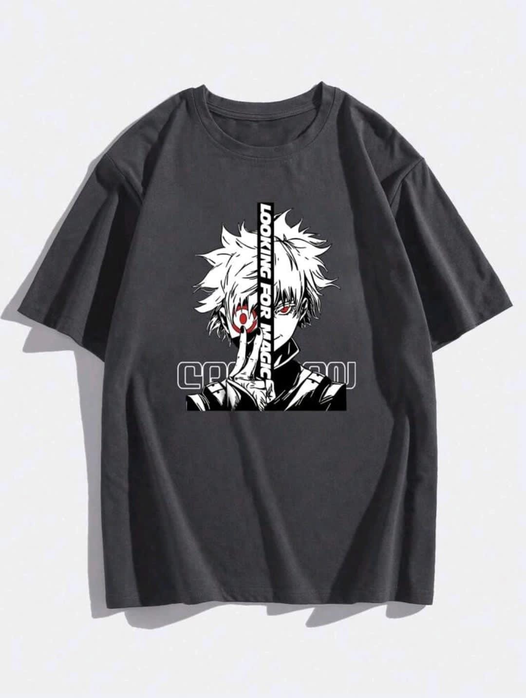 Manfinity Dauomo T-shirt À Col Rond Imprimé Avec Personnage De Dessin Animé Pour Hommes