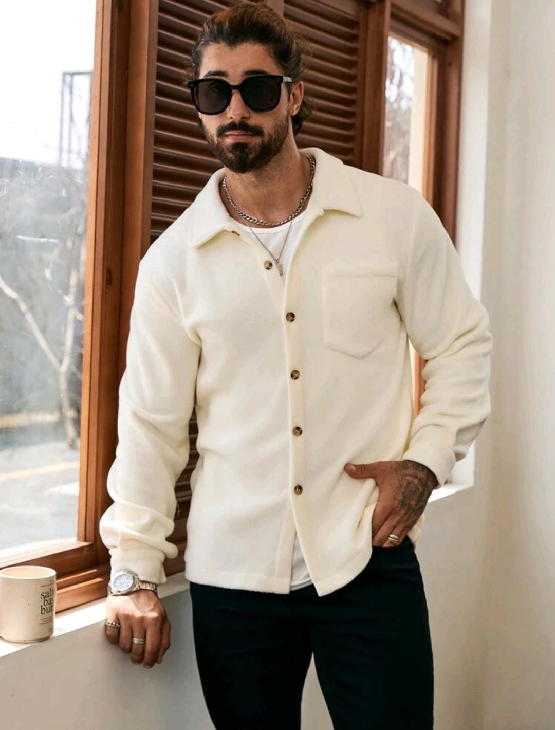 Manfinity Chemise à manches longues