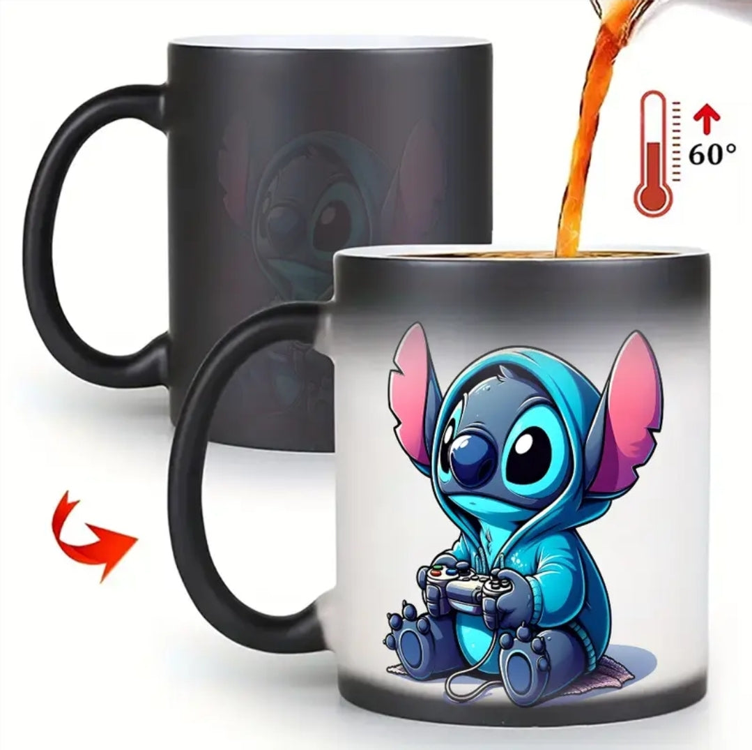 1 tasse de céramique de 11 onces - Design changeant de couleur, tasse de café réactive sensible à la chaleur, tasses