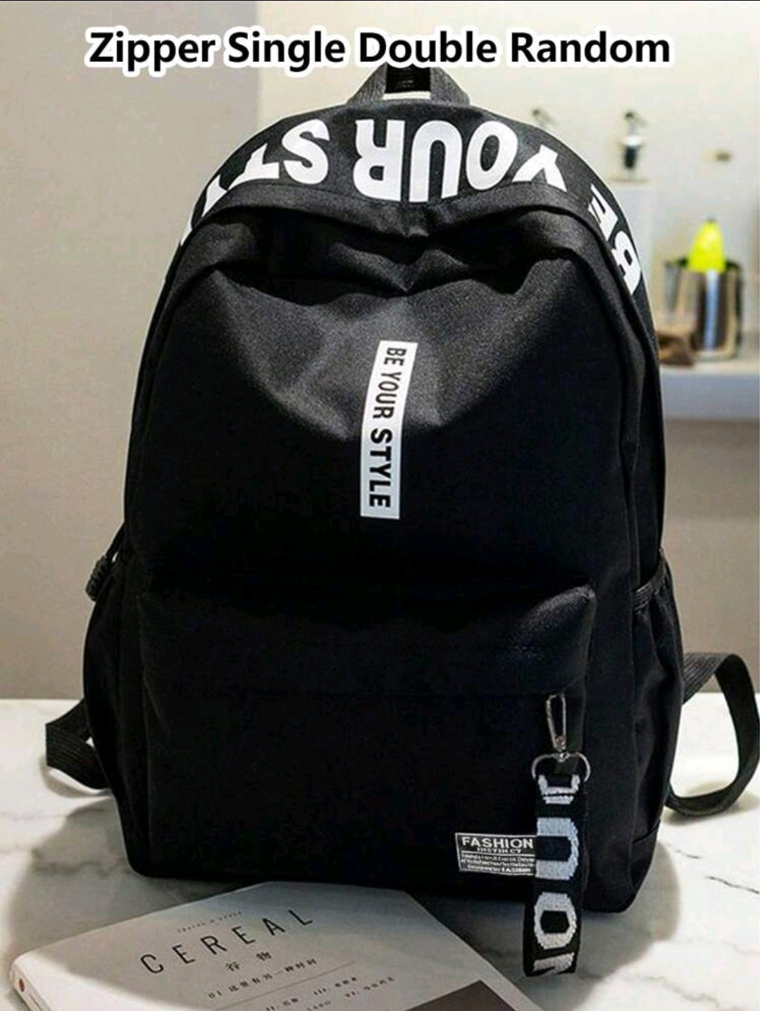 Sac à dos grande capacité, sac à bandoulière léger en dacron, sac de voyage/navette imperméable, sac à dos décontracté, sac d'école