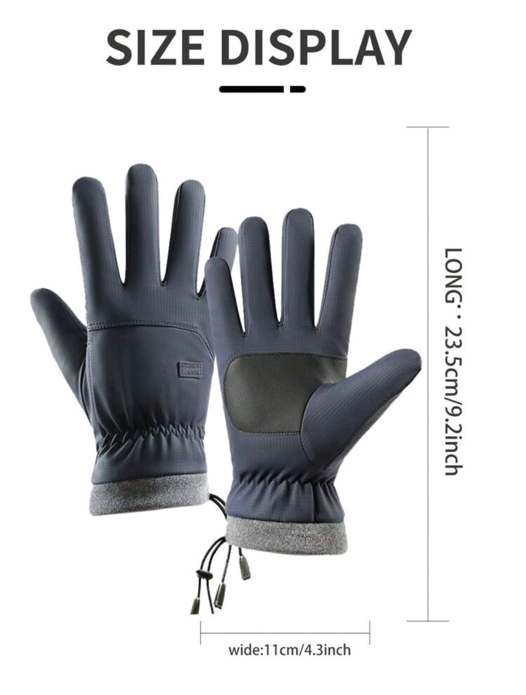 1 paire de gants de moto épais, doublés, étanches, coupe-vent, résistants au gel et antidérapants pour l'hiver