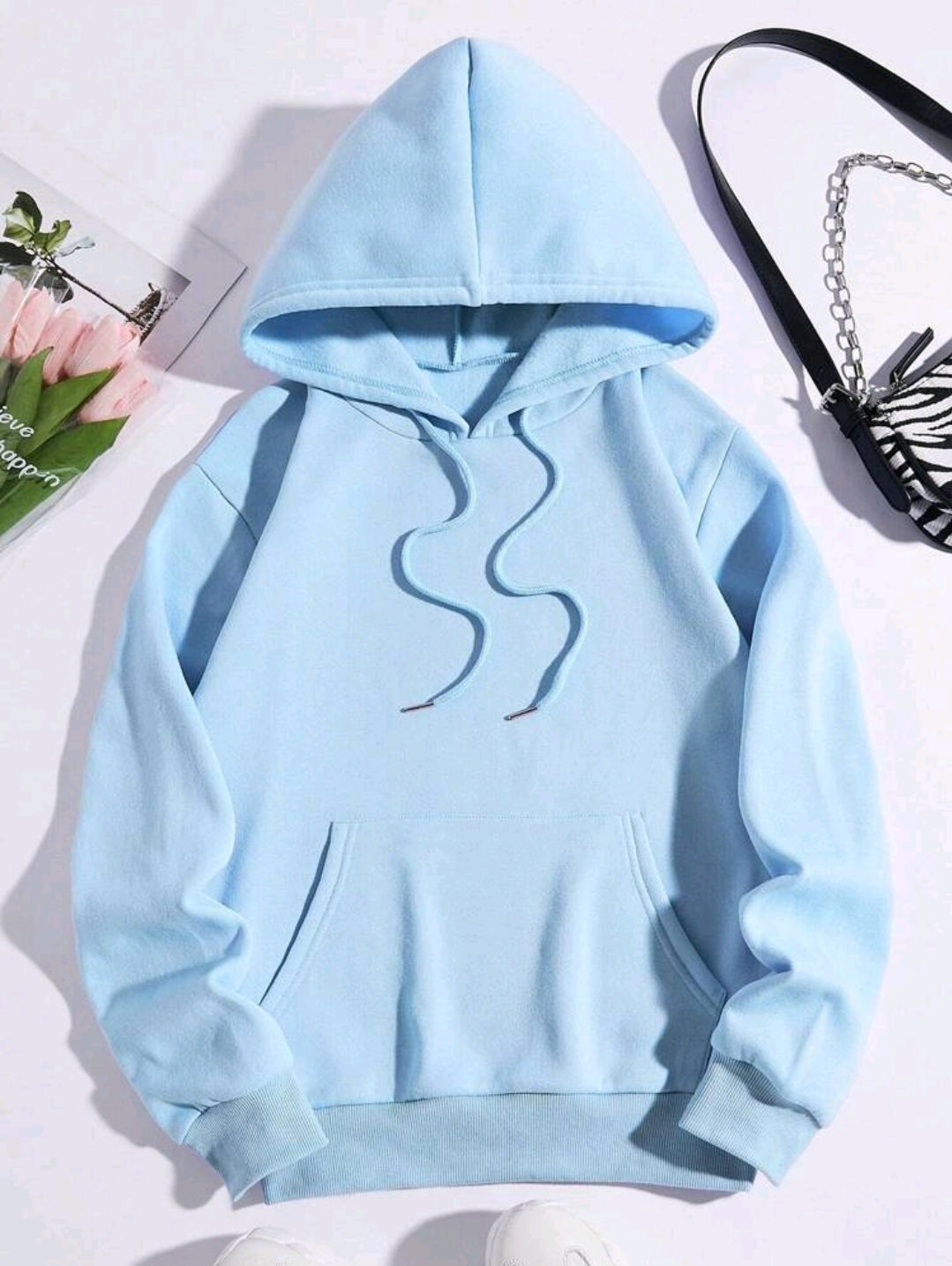 INAWLY sweat-shirt à capuche thermique avec poche kangourou, cordon de serrage
