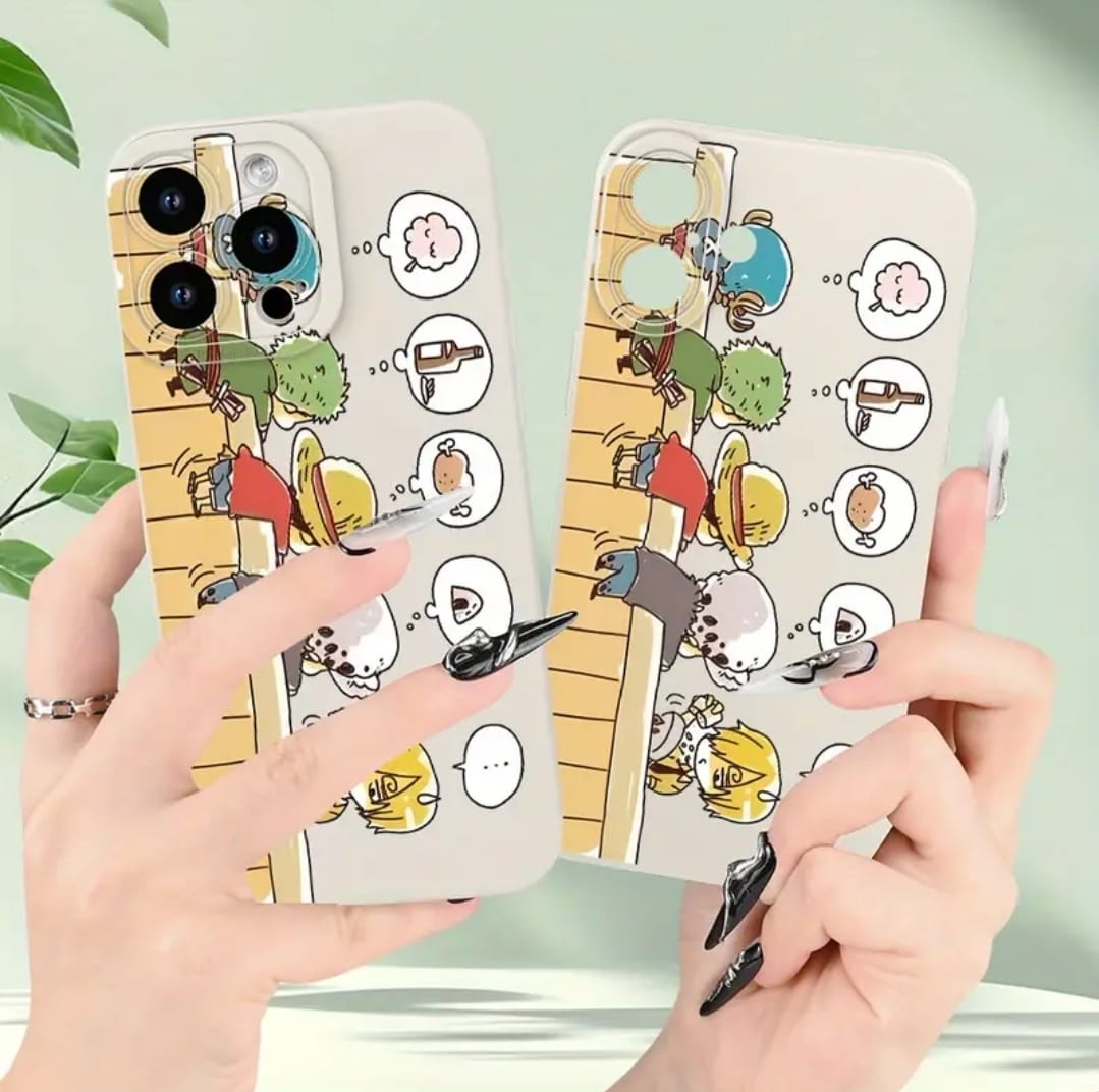 Style de dessin animé minimaliste imprimé à la main Étui de téléphone blanc pour Iphone 16E/15/14/13/12/11/8/7 Pro Max Plus Mini XS, un étui de protection en silicone ultra-fin TPU élégant et beau, parfait en tant que cadeau de vacances ou d'anniversaire
