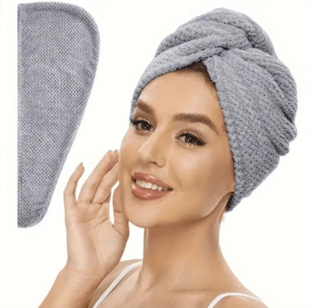 Serviette de cheveux en microfibre ultra-douce - Séchage rapide, enveloppement super absorbant pour femmes et filles