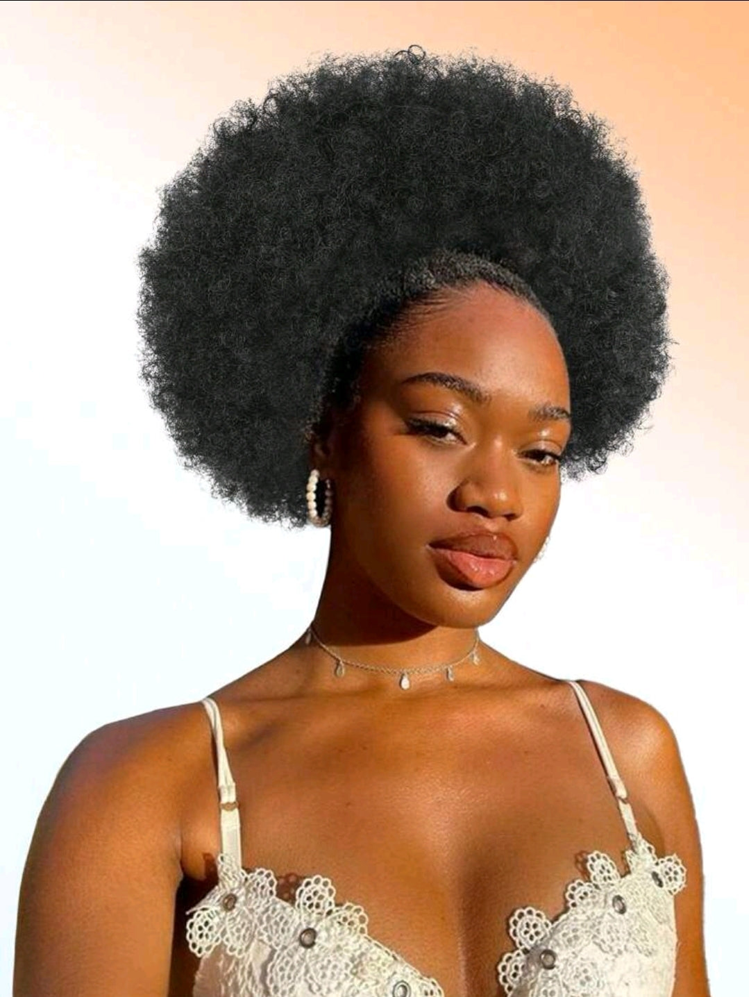 Extensions de queue de cheval à cordon avec chignon à cheveux frisés afros de 8/10/12 pouces. Utilisables au quotidien, pour les fêtes, Halloween, le cosplay