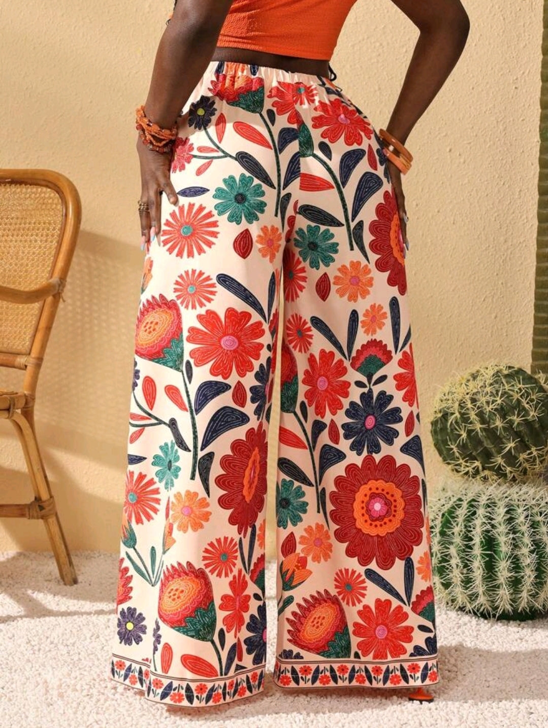 Slaydiva Pantalon Large De Loisir Pour Femme De Résidence De Festival