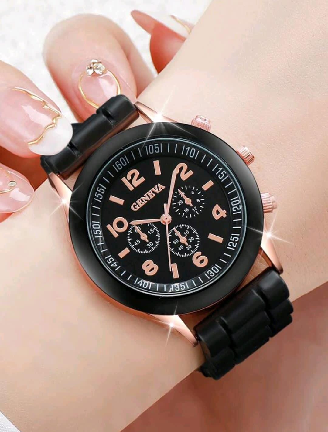 10 pièces/set de montres de mode haut de gamme en silicone pour femmes