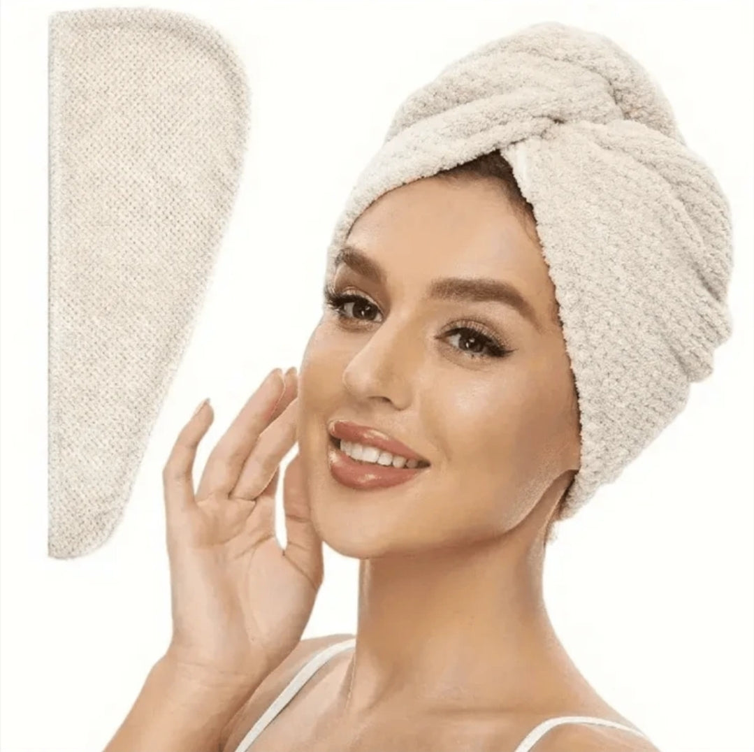 Serviette de cheveux en microfibre ultra-douce - Séchage rapide, enveloppement super absorbant pour femmes et filles