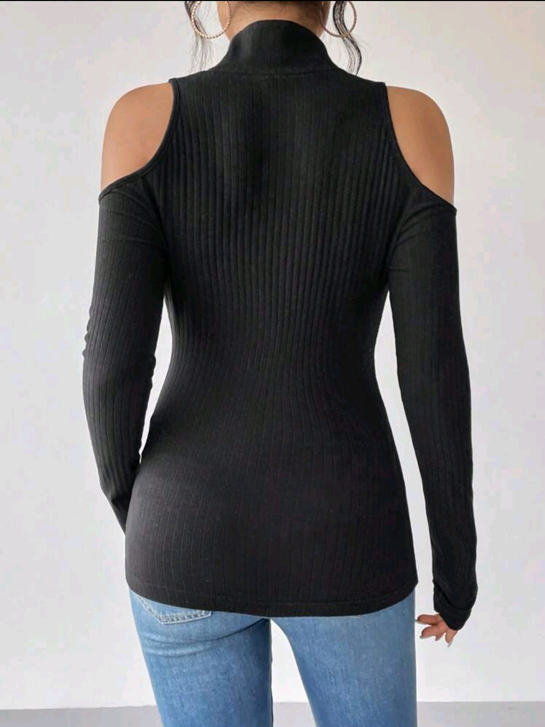 Élégant Pull tricoté à manches longues avec demi-zip ajouré pour femmes