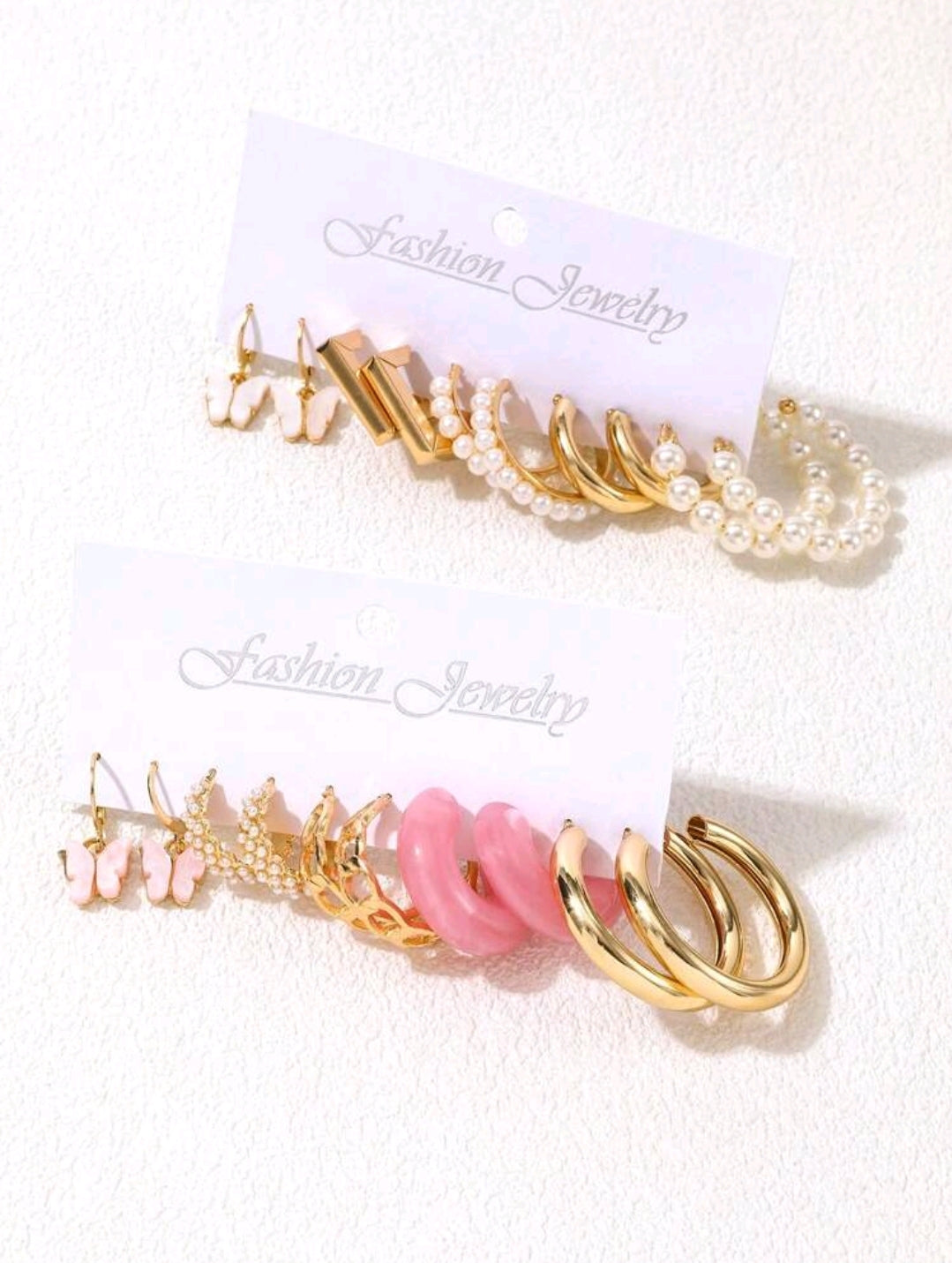 20 pièces Ensemble de boucles d'oreilles pour femmes avec design papillon en fausse perle