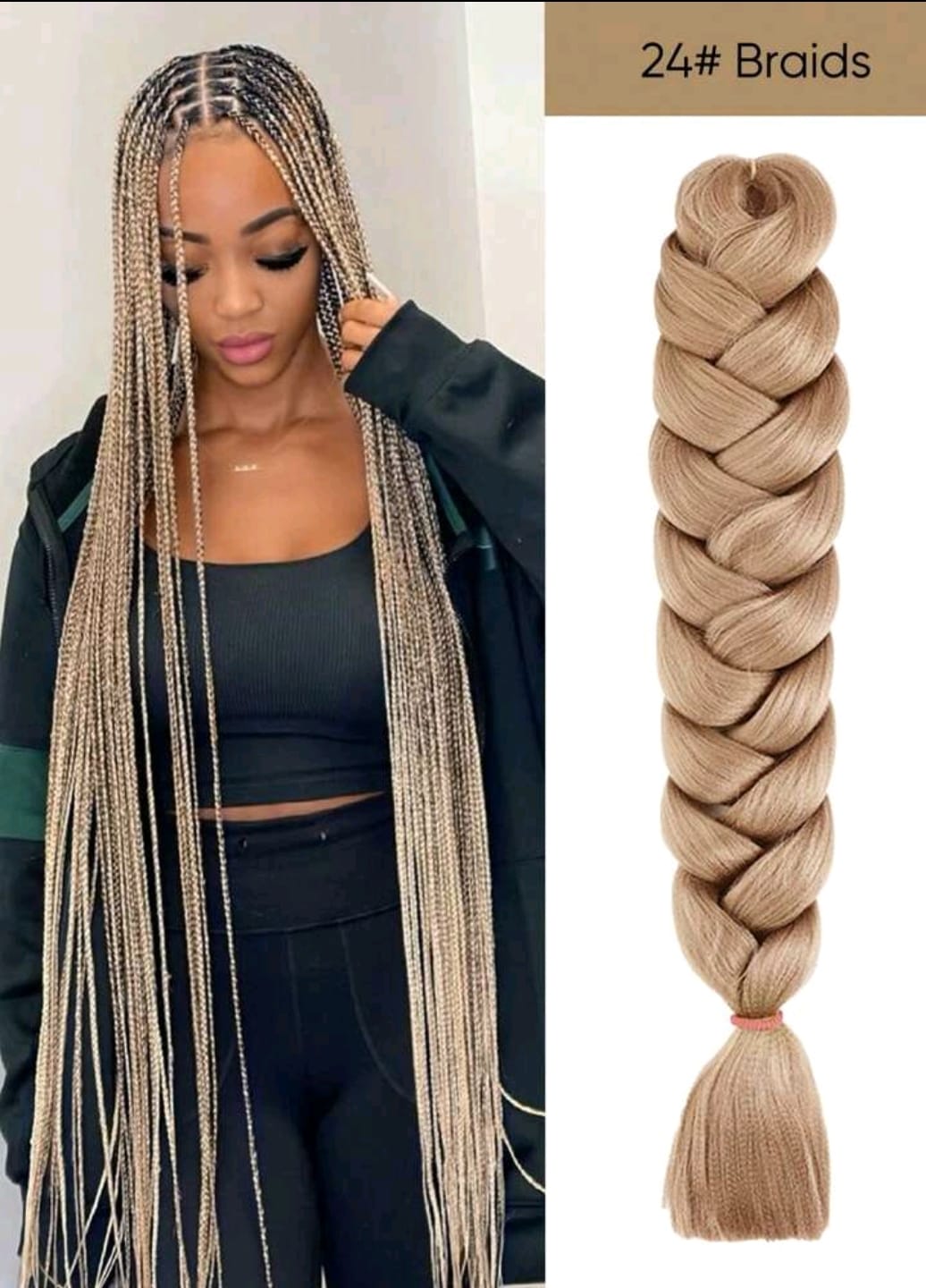 Extensions de cheveux tressés noirs pré-étirés de 40 pouces, pack de 1, cheveux synthétiques à basse température
