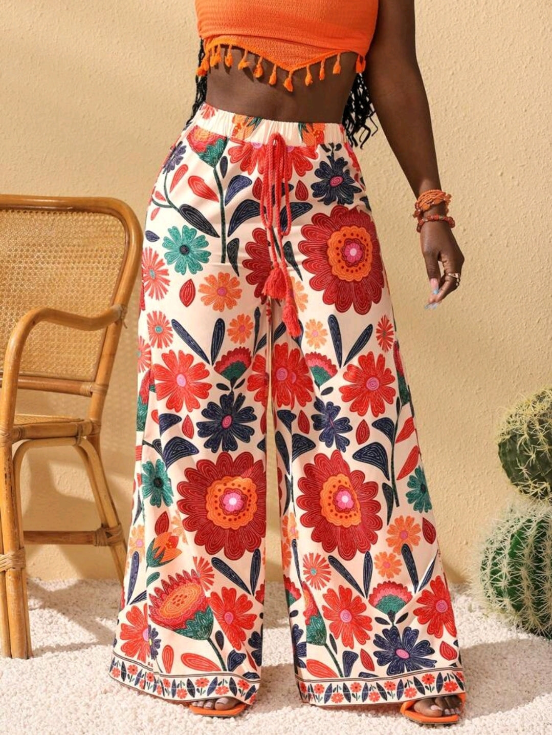 Slaydiva Pantalon Large De Loisir Pour Femme De Résidence De Festival
