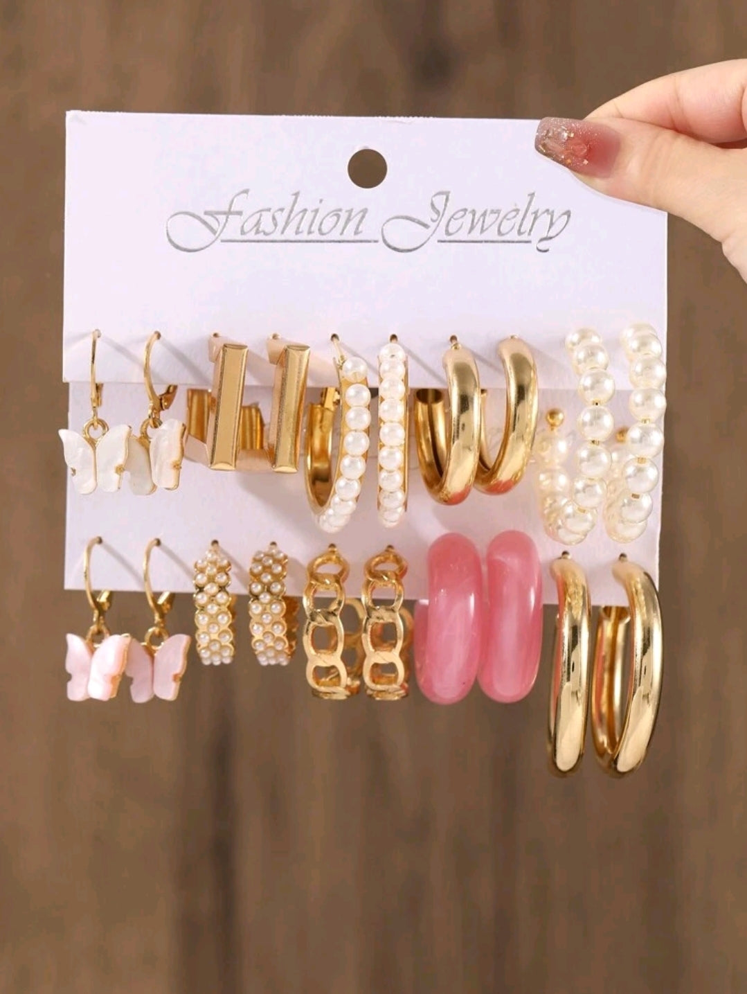 20 pièces Ensemble de boucles d'oreilles pour femmes avec design papillon en fausse perle