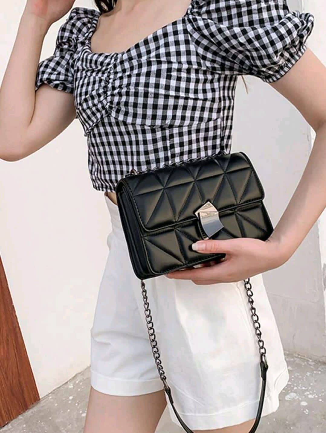 Dedoo Élégant sac à bandoulière pour femme avec chaîne, sac à bandoulière en PU matelassé