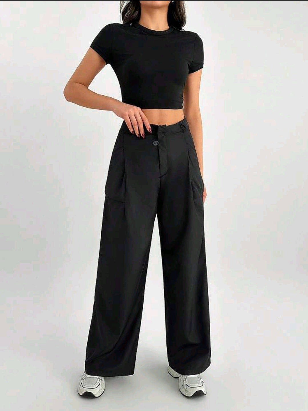 Tall Jeans droits amples de couleur unie polyvalents et décontractés pour femmes