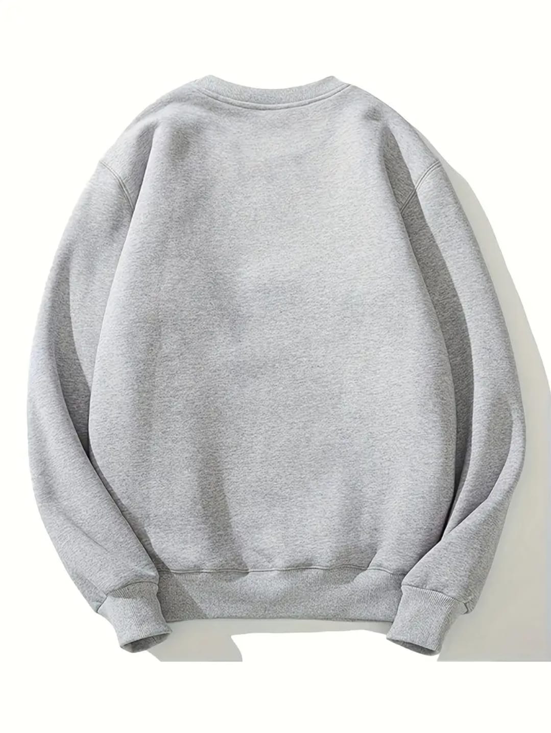 Sweatshirts décontractés à col rond pour hommes - Tissu tricoté épais en molleton 100 % polyester