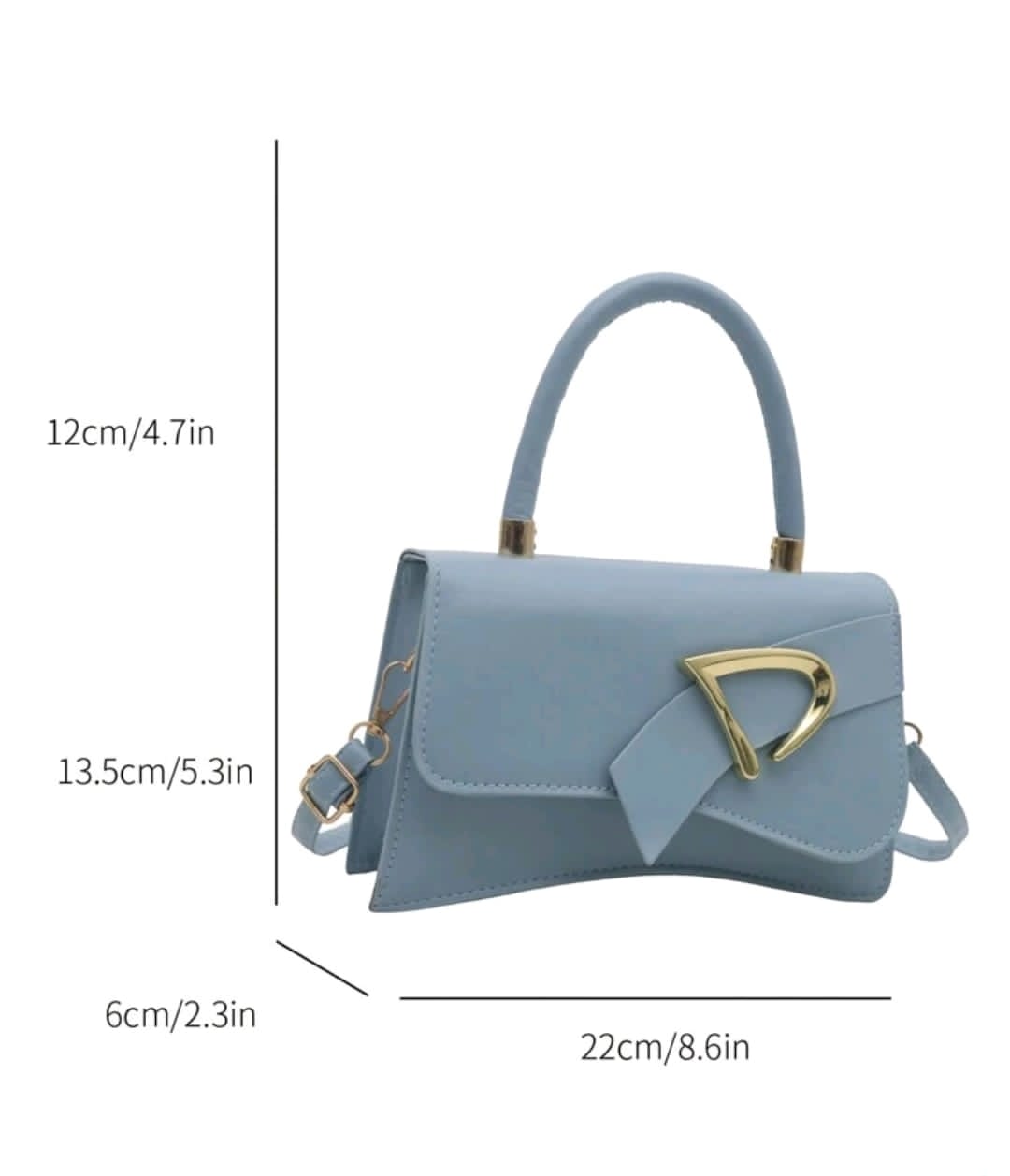 2025 Nouveau style, petit sac à bandoulière carré de femme bleu simple et à la mode, sangle d'épaule réglable en PU