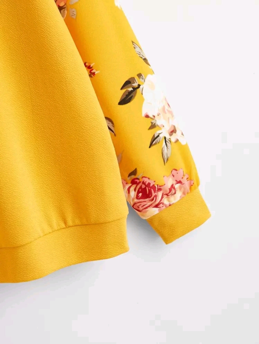 Pull à manches raglan à imprimé floral, hauts à manches longues