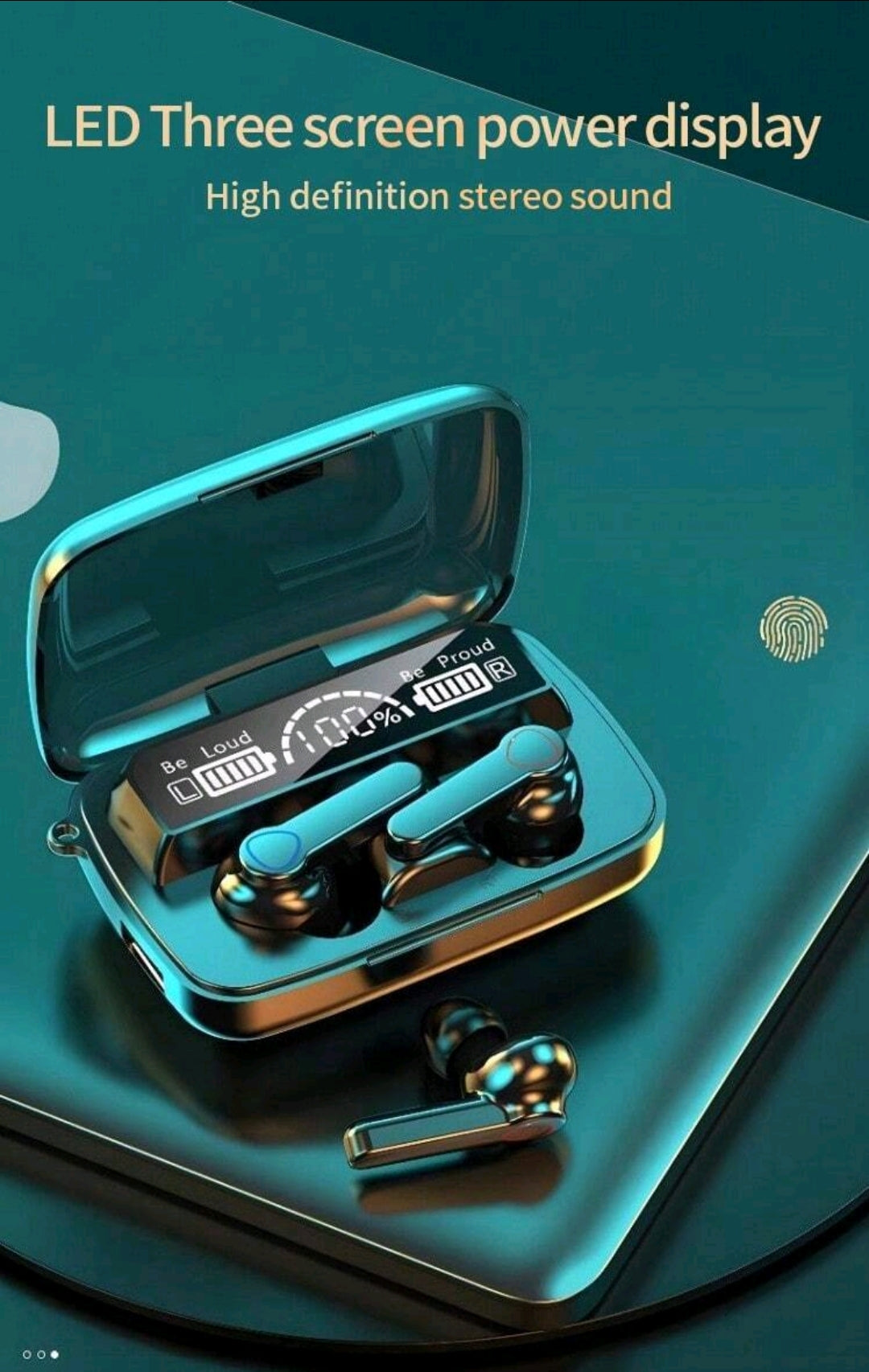 BOATS Nouveaux écouteurs sans fil avec affichage LED tactile intra-auriculaires TWS, écouteurs sans fil pour le sport, la musique et les jeux, compatibles avec tous les téléphones portables, convenant aux étudiants, hommes et femmes, idéaux pour les cadea