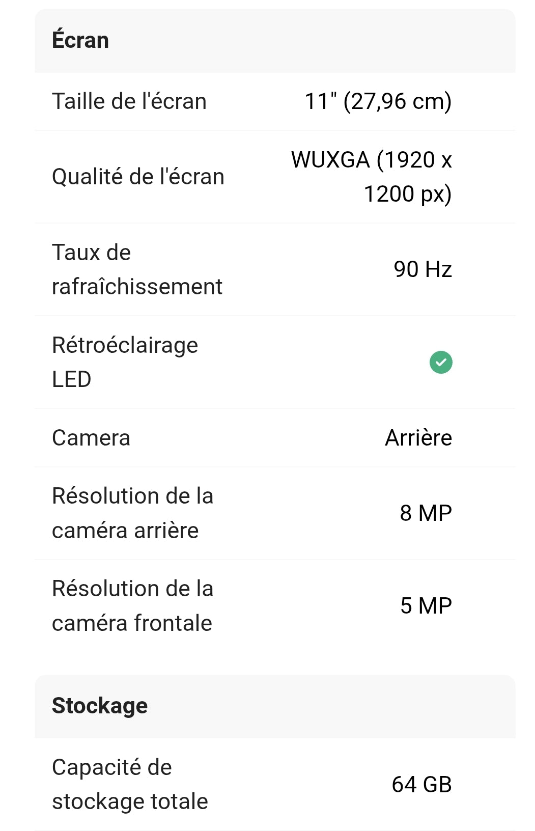 Samsung | Galaxy Tab A9+ 64 Go wifi Argent , garantie 2ans