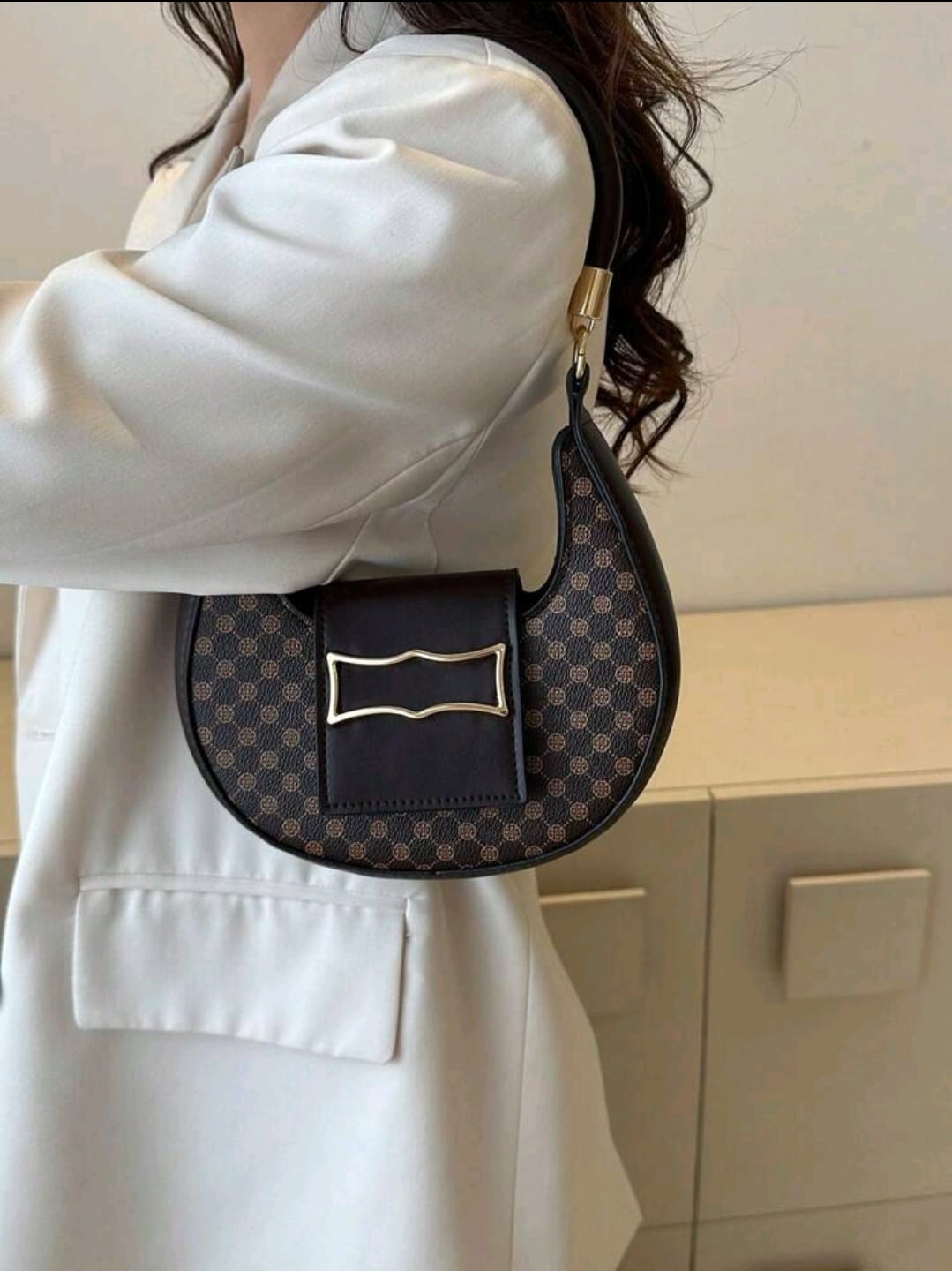 1 pièce Sac à épaule mini imprimé floral vintage rétro à la mode, convient pour l'usage quotidien des femmes