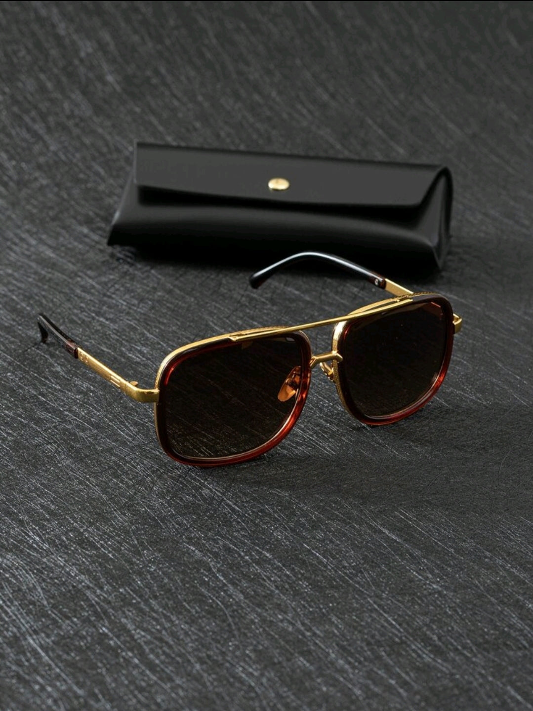 1 pièce Lunettes de soleil carrées classiques vintage pour hommes, accessoires royaux, accessoires de plage, lunettes de soleil