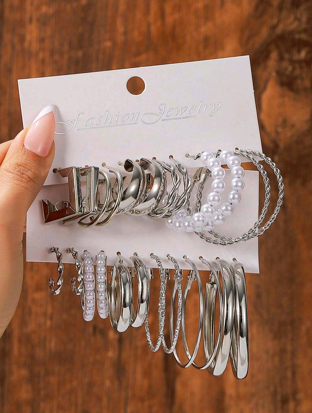 Ensemble De 12 Paires De Boucles D'oreilles Vintage Géométriques En Argent Pour Femmes