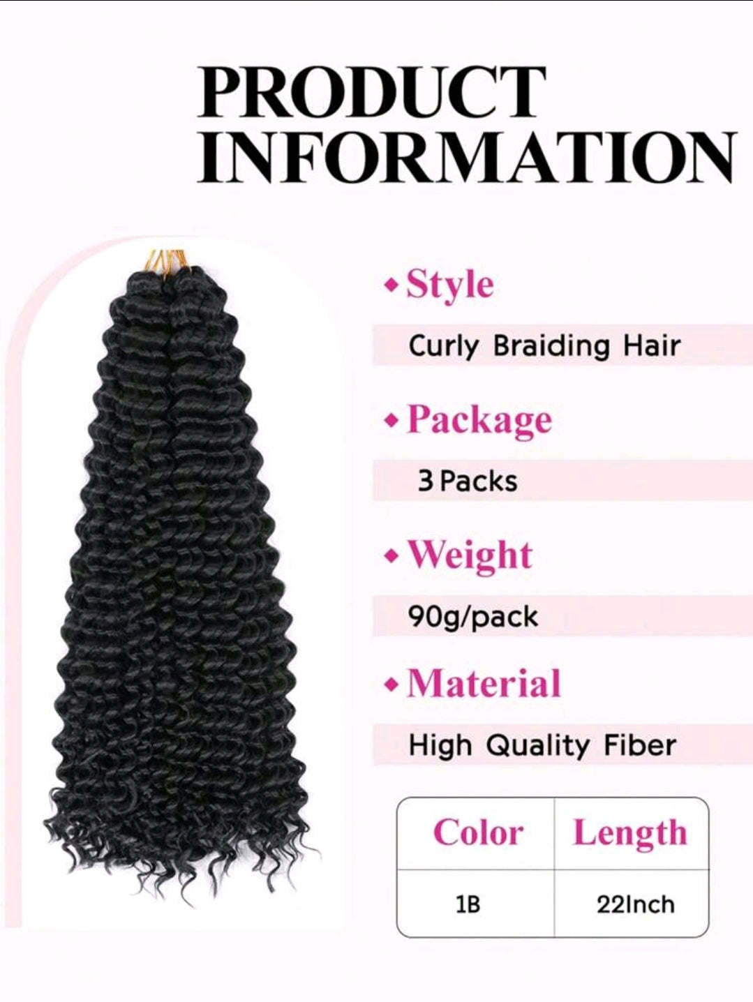 Cheveux tressés à vague profonde longue de 28 pouces, cheveux de tressage à vague océanique au crochet, cheveux bouclés