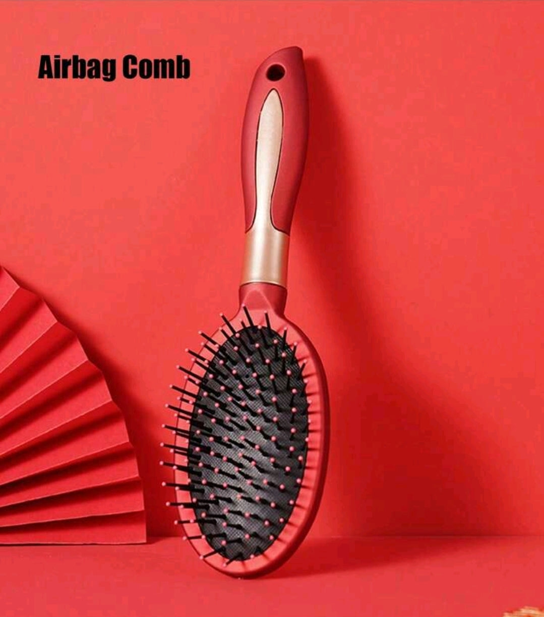 3 pièces/Ensemble de 3 pièces Brosse à cheveux ovale anti-statique de massage, brosse à cheveux ronde à aération avec des poils