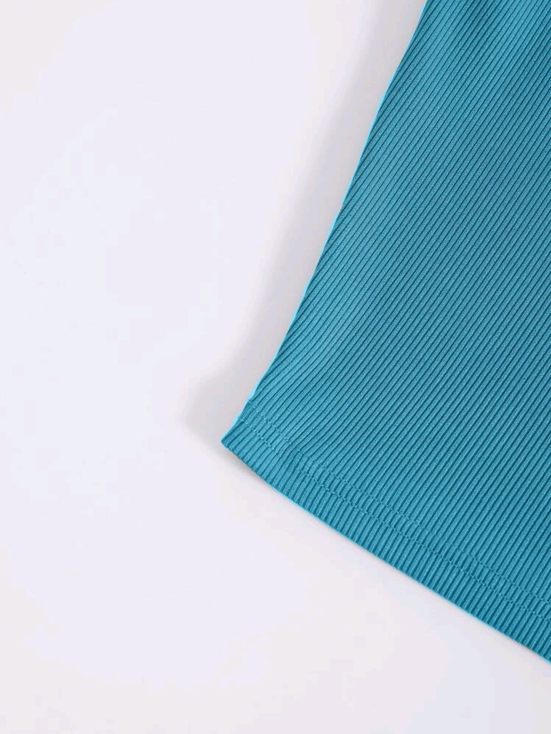 INAWLY Haut De Réservoir En Maille Côtelée Vert Fluo Avec Épaule Dénudée Pour L'été