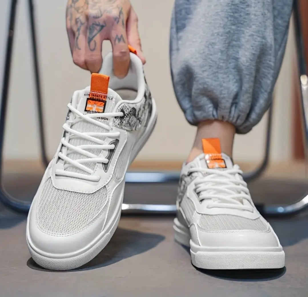 Baskets mode homme, respirantes en mesh ajouré, chaussures de sport décontractées, motif one piece