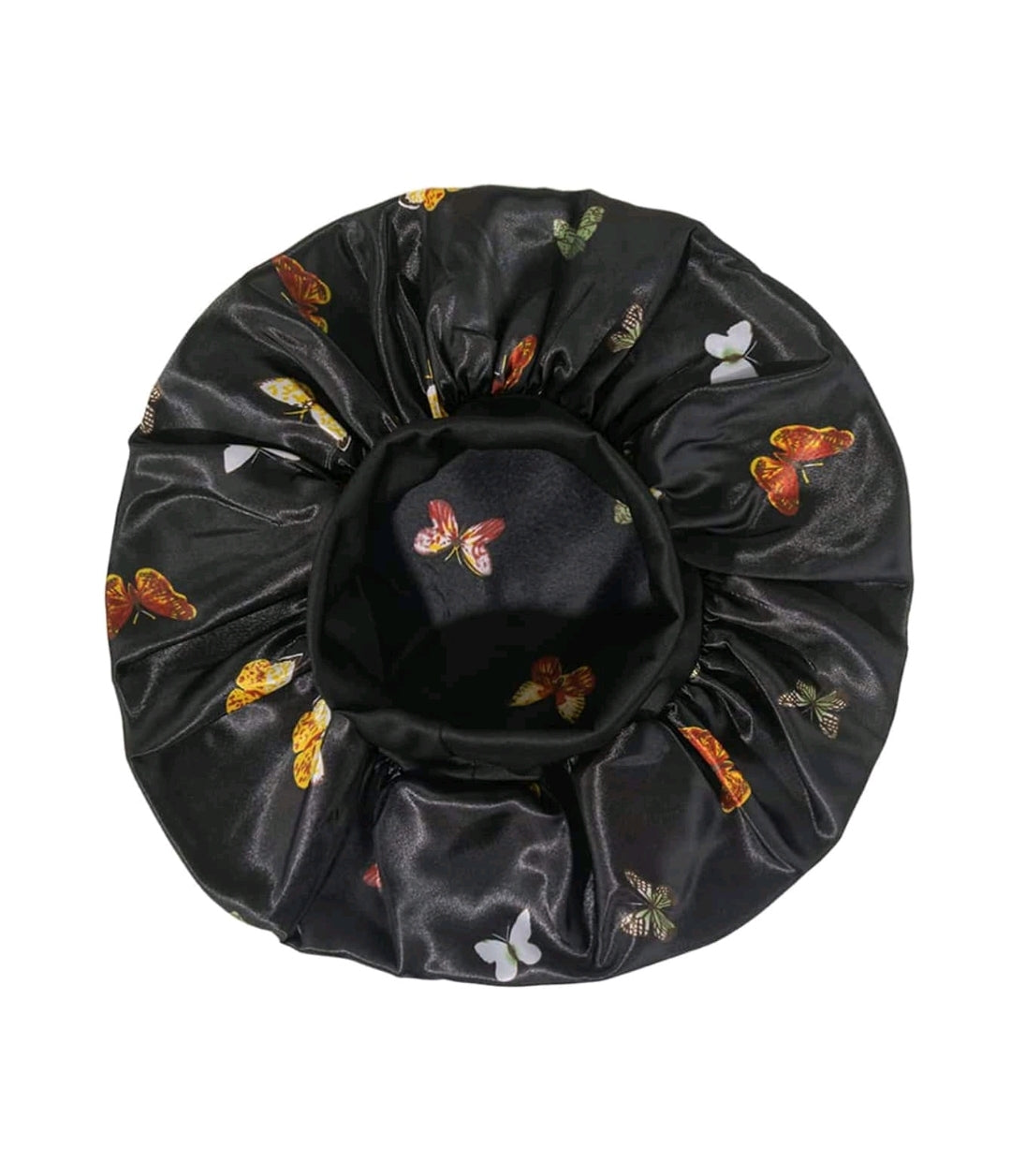 1 pièce de bonnet satiné à large bord élastique avec imprimé papillon pour le sommeil