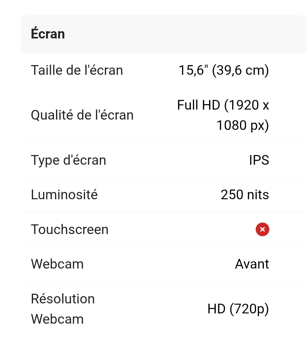 PC portables/ HP /| Laptop 15s-fq5016nb Natural Silve