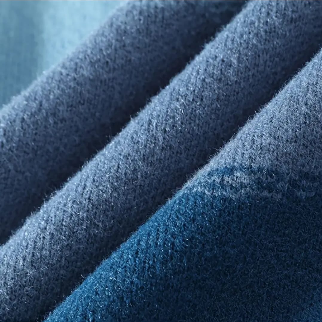 Pullover tricoté dégradé pour homme, pull décontracté à manches longues et col rond pour l'automne et l'hiver