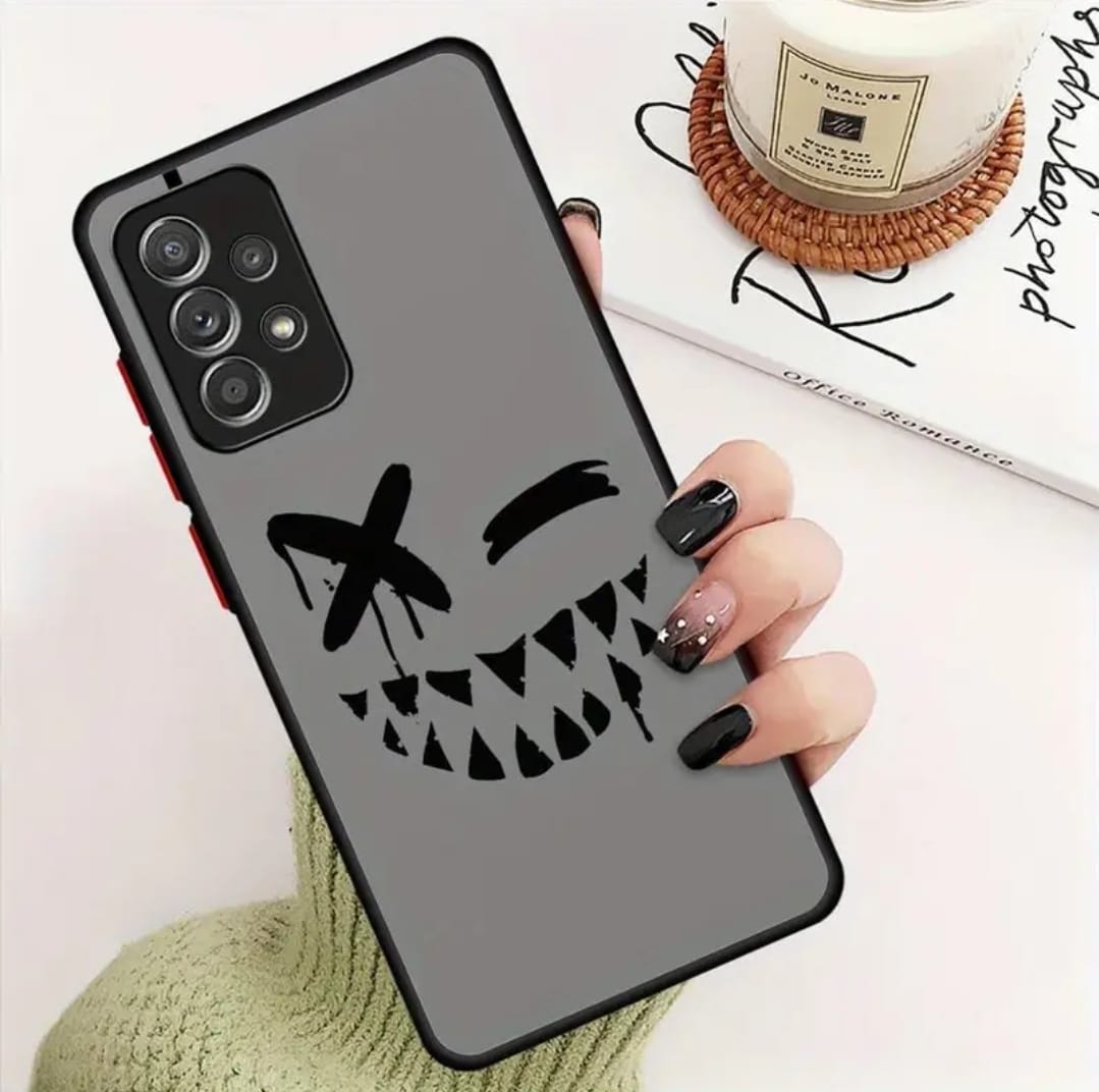 Coque de Protection pour Samsung Galaxy A55 A25 A35 A15 A54 A34 avec Expression Maudite Cartoon A14 A24 A53 A33 A23 A13, Couverture Mate A52 A32 A22 A12 A51 A71 A72 A73, Haute Qualité Antichoc