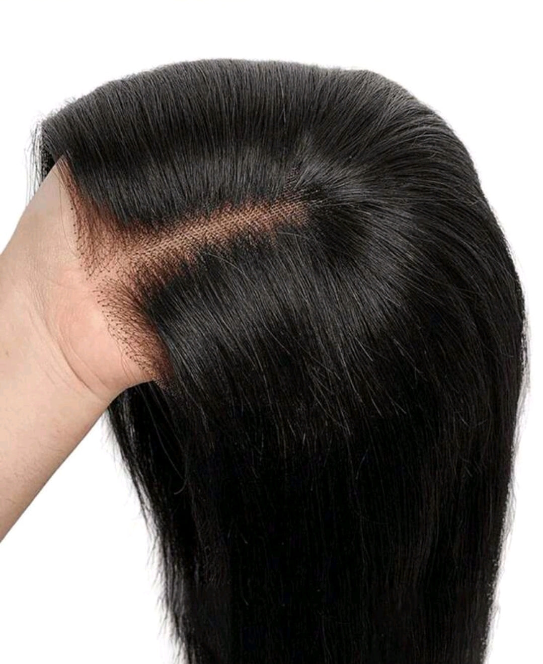 Perruque de cheveux humains lace transparente sans colle 5x5 droite, pré-épilée, densité de 150%, pour femmes 20inch