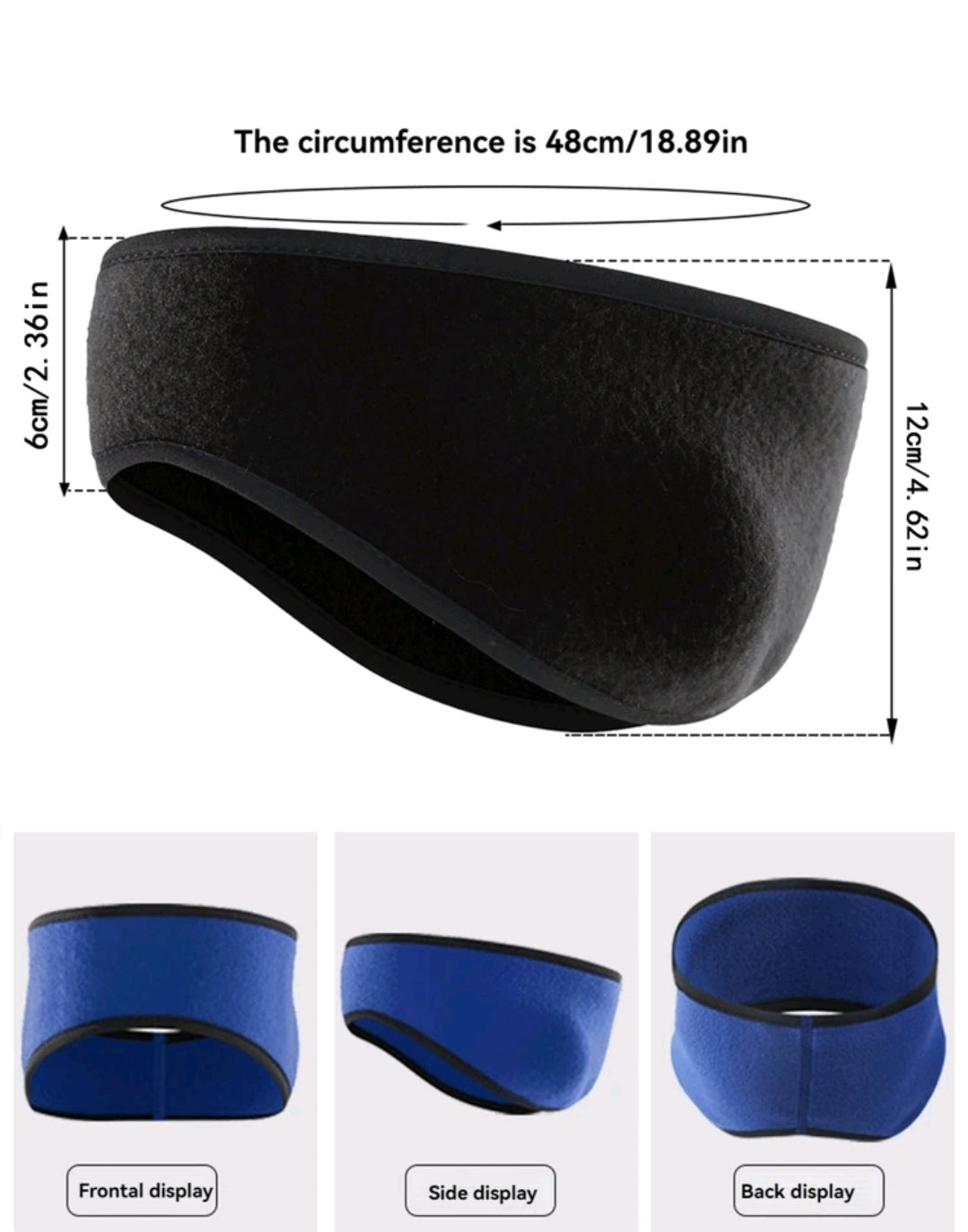 1 pièce Bandeau de sport, cache-oreilles en peluche, pour hommes femmes ski d'hiver course cyclisme