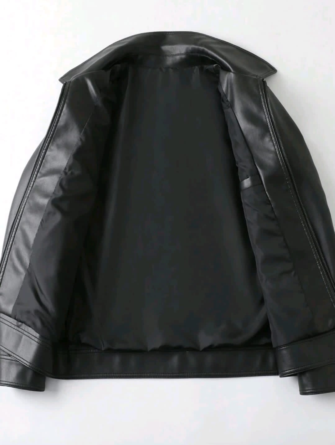 Homme Veste Zippé en PU