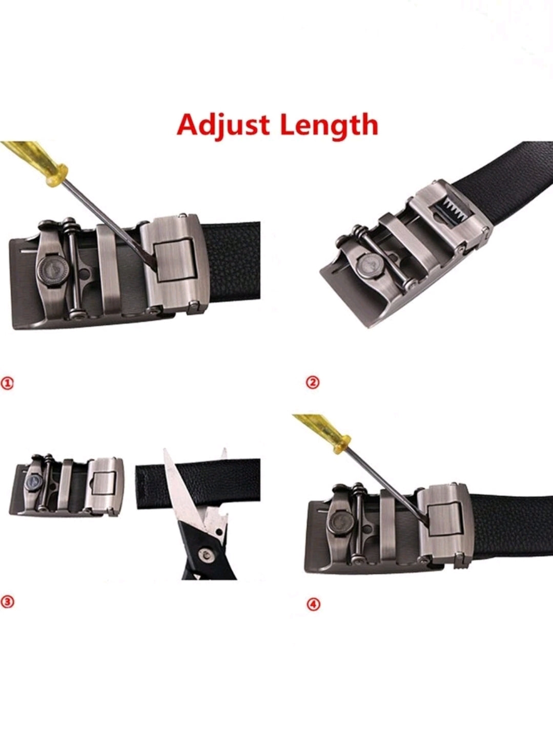 Ceinture pour hommes avec boucle automatique, ceinture avec motif lettre