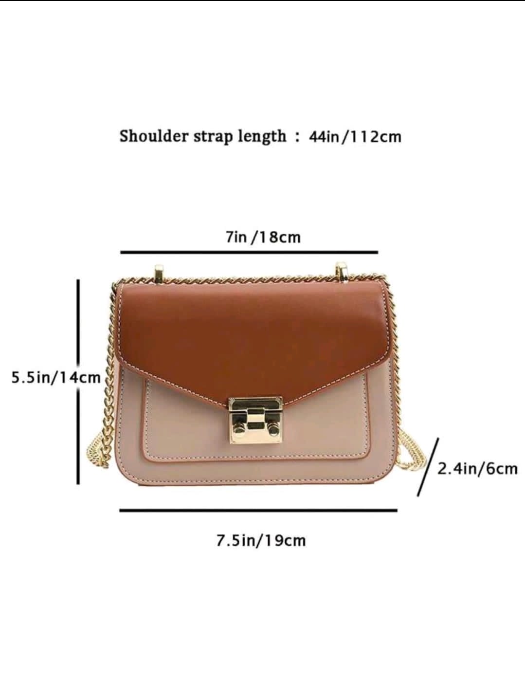 Mini sac à rabat carré avec chaîne à verrou poussoir, sac à bandoulière, sac pochette, pochette minimaliste, petit sac classique et fun