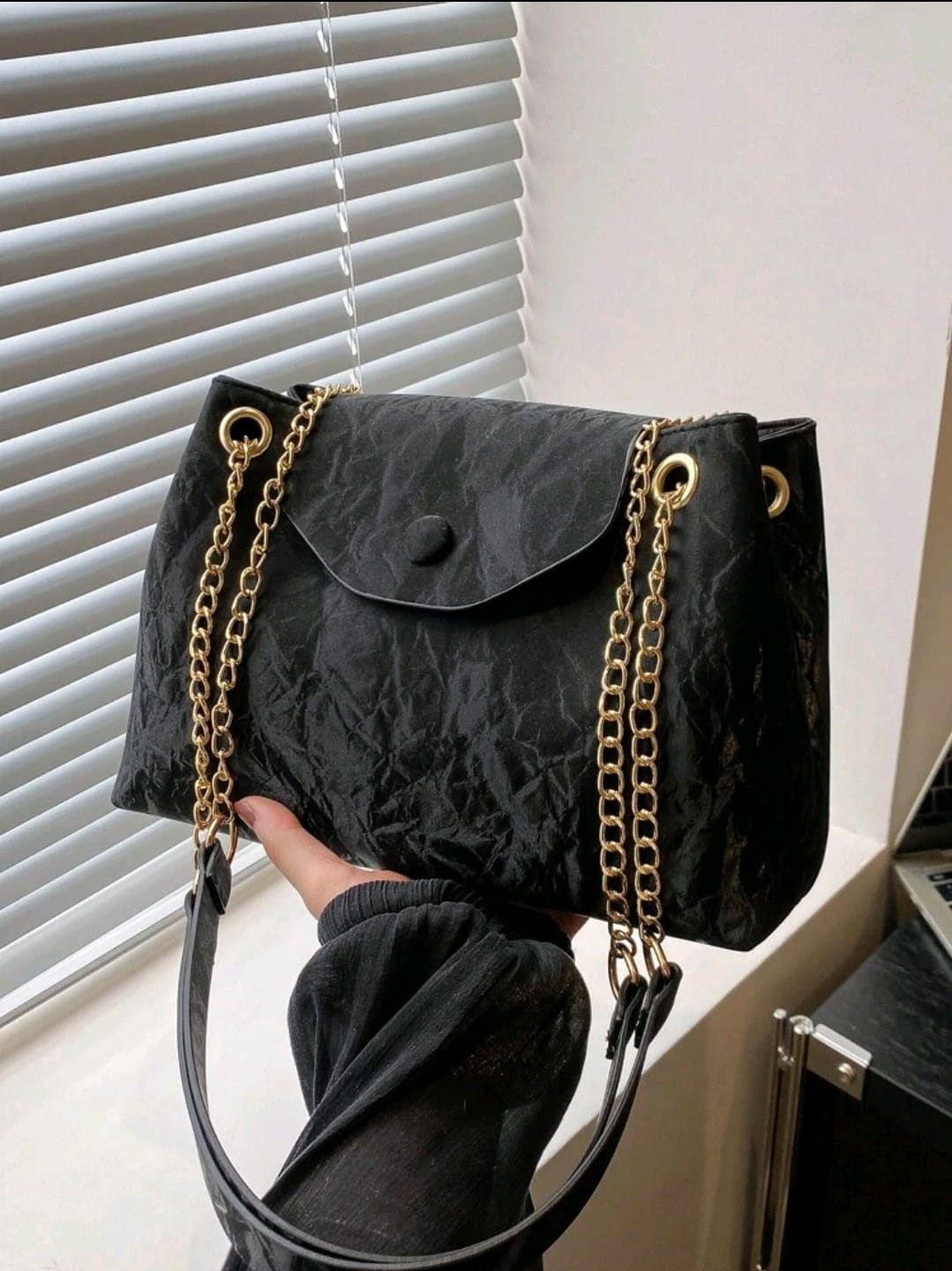 Sac de chaîne sous le bras, décontracté et minimaliste et sac seau à bandoulière, convient pour les courses