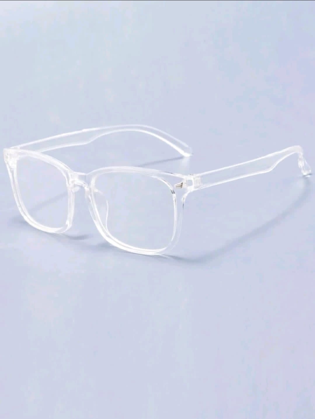 1 paires de lunettes carrées à détails transparents pour femmes, accessoires de lunettes claires pour l'école, accessoires de lunettes pour femmes