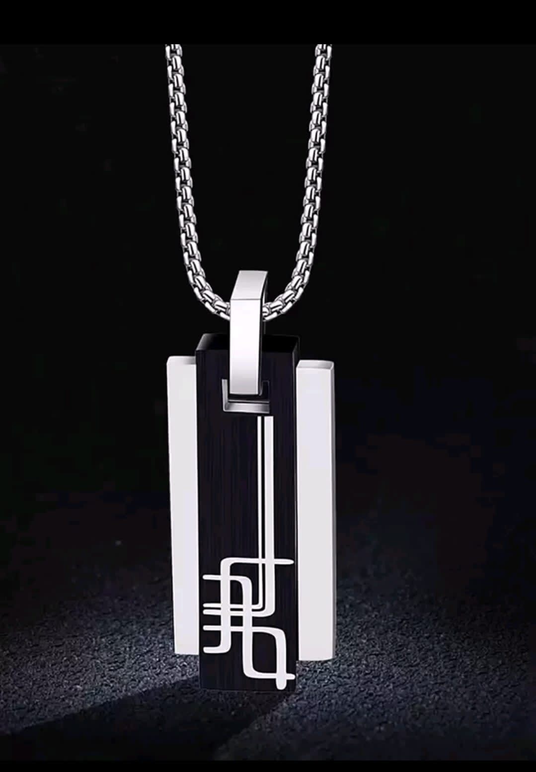 À La Mode Et Populaire Homme À Breloque Géométrique Collier En Acier Inoxydable punk Hip Hop Style Pour Bijou Cadeau Et Pour A Élégant Look