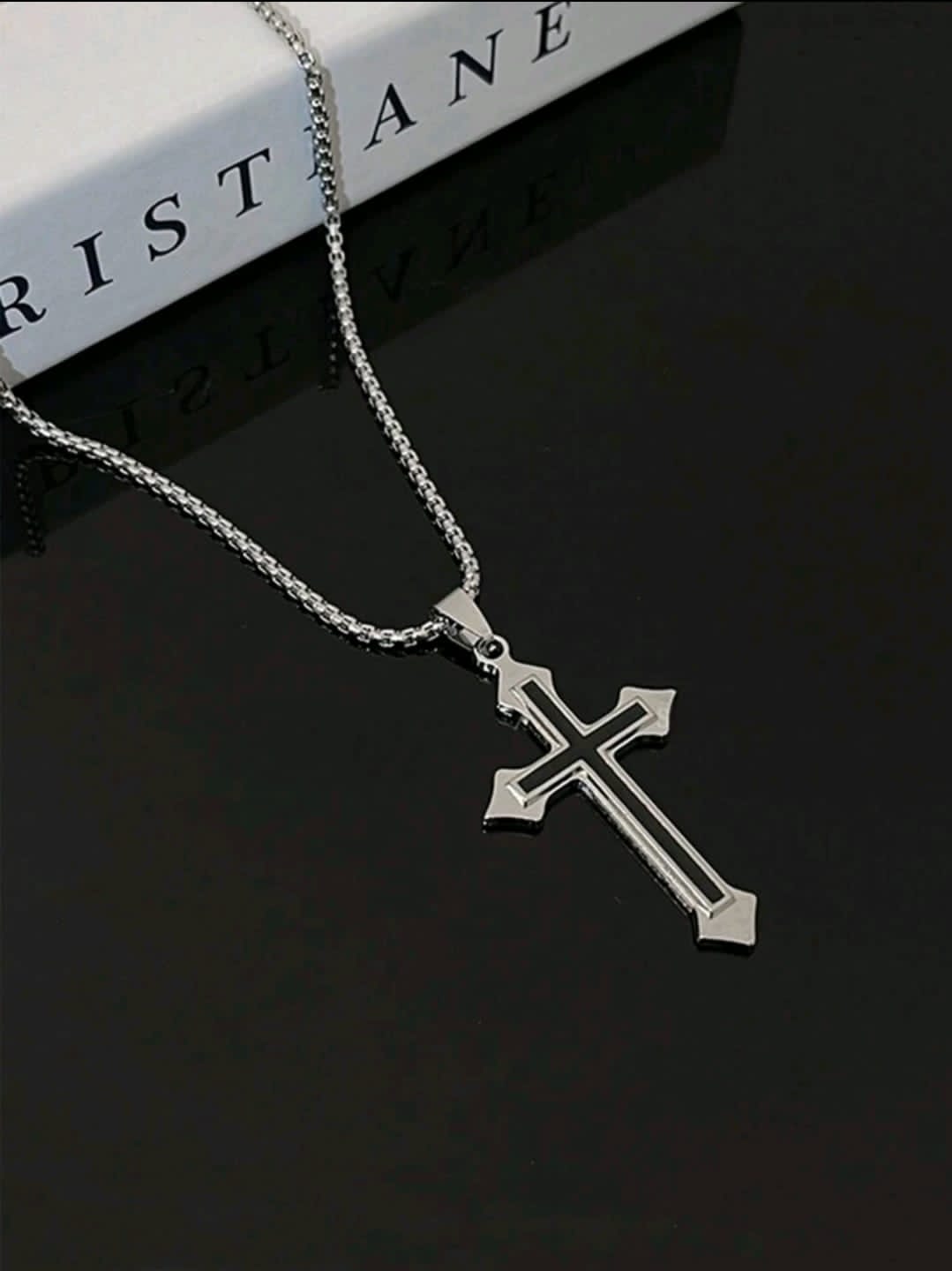 1 pièce En Acier Inoxydable Collier Avec Pendentif , Unisexe Sweat-Shirt À Capuche Chaîne , Polyvalent Quotidien Accessoire