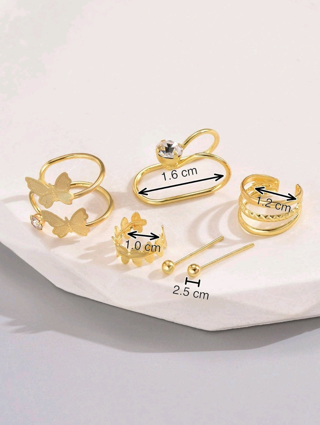 6 pièces/set Délicates boucles d'oreilles à pince sertie de zirconium pour femmes, parfait pour les dates, les fêtes, le port quotidien et les déplacements