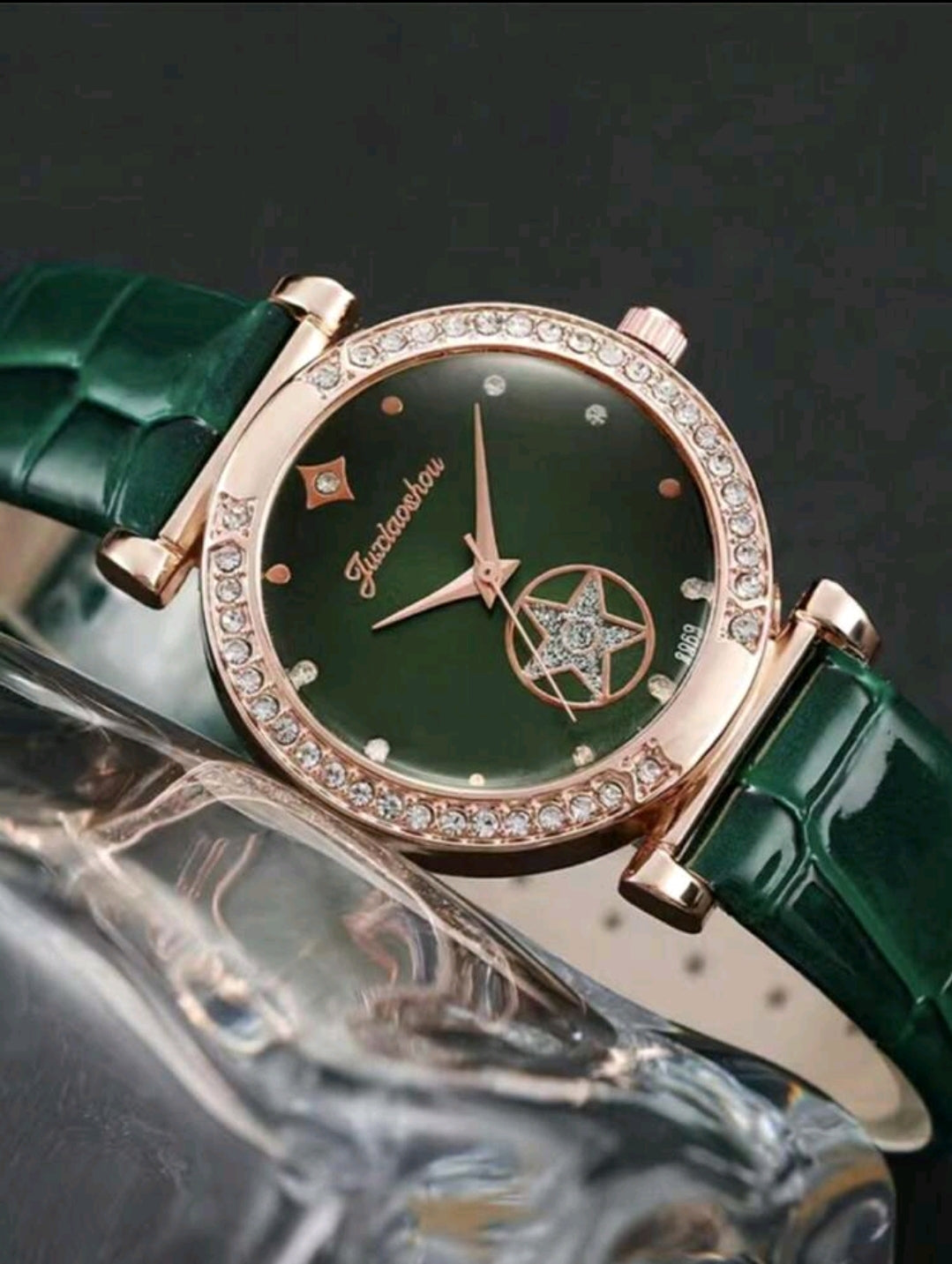 6 Pièces/set Montre À Quartz De Mode De Luxe En Strass Et Ensemble De Bijoux, Montre Pour Enfants Cadeau Pour Filles