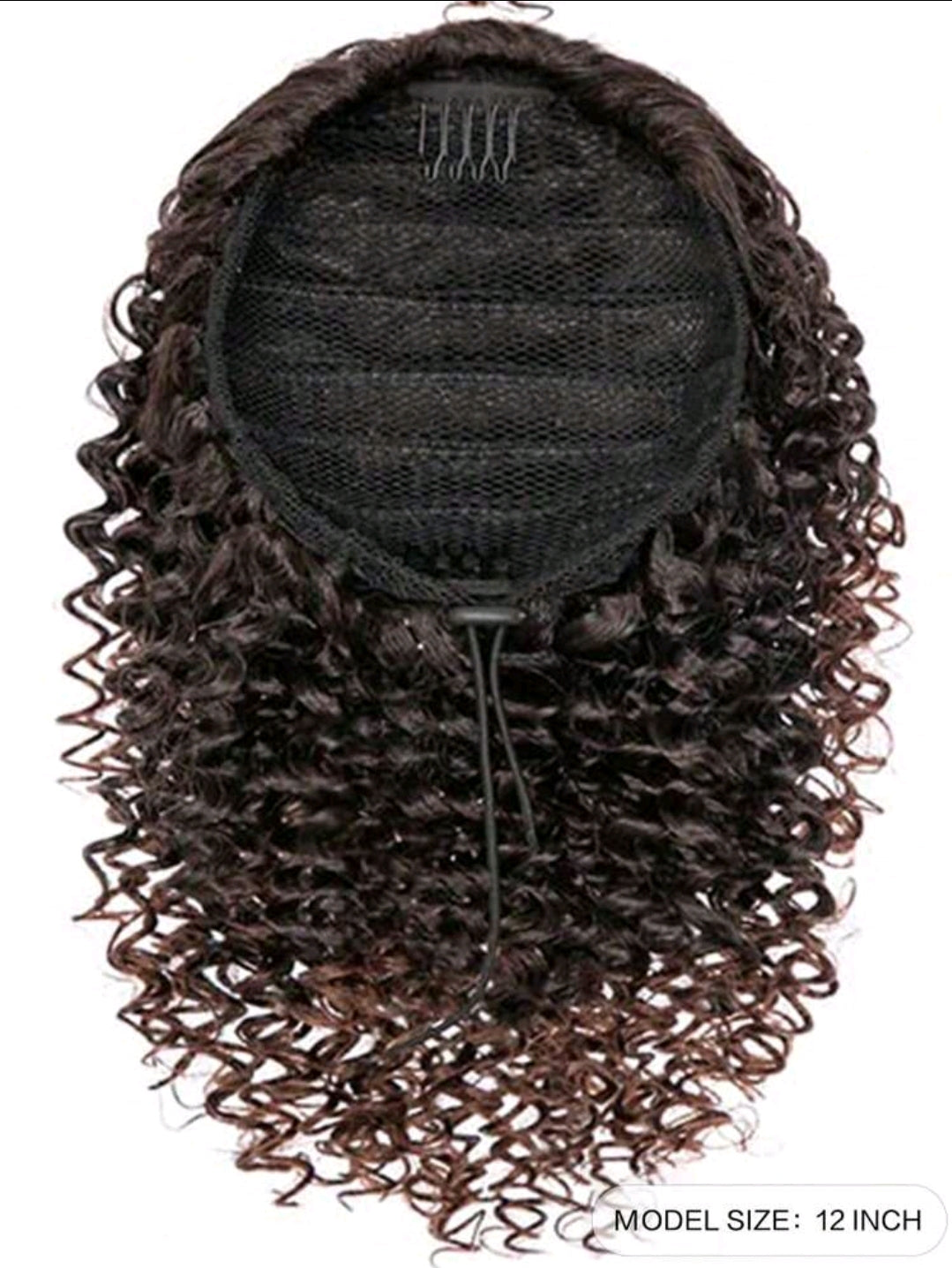 Chignon court bouclé à la mode, corde de traction naturelle de 12 pouces, deux clips, Synthétique femme africaine