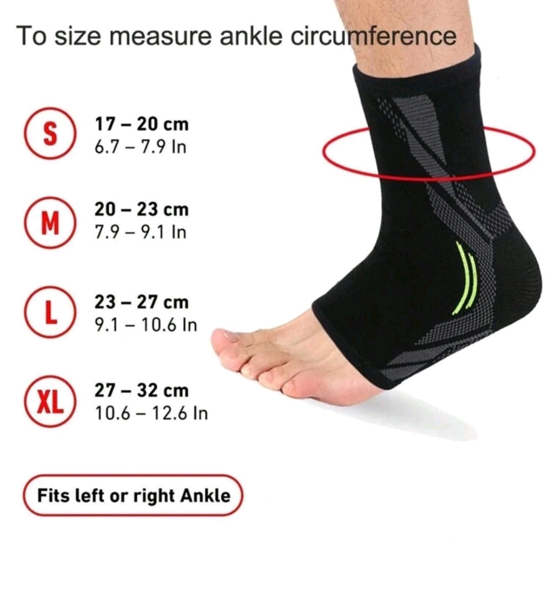 1 pièce Manchon de compression pour soutien de la cheville